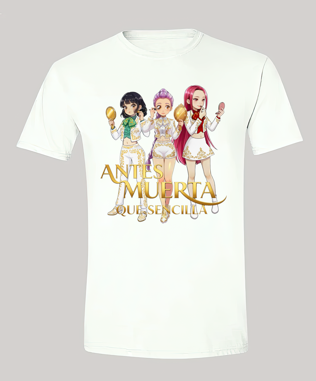 Playera Antes muerta que sencilla Plateada