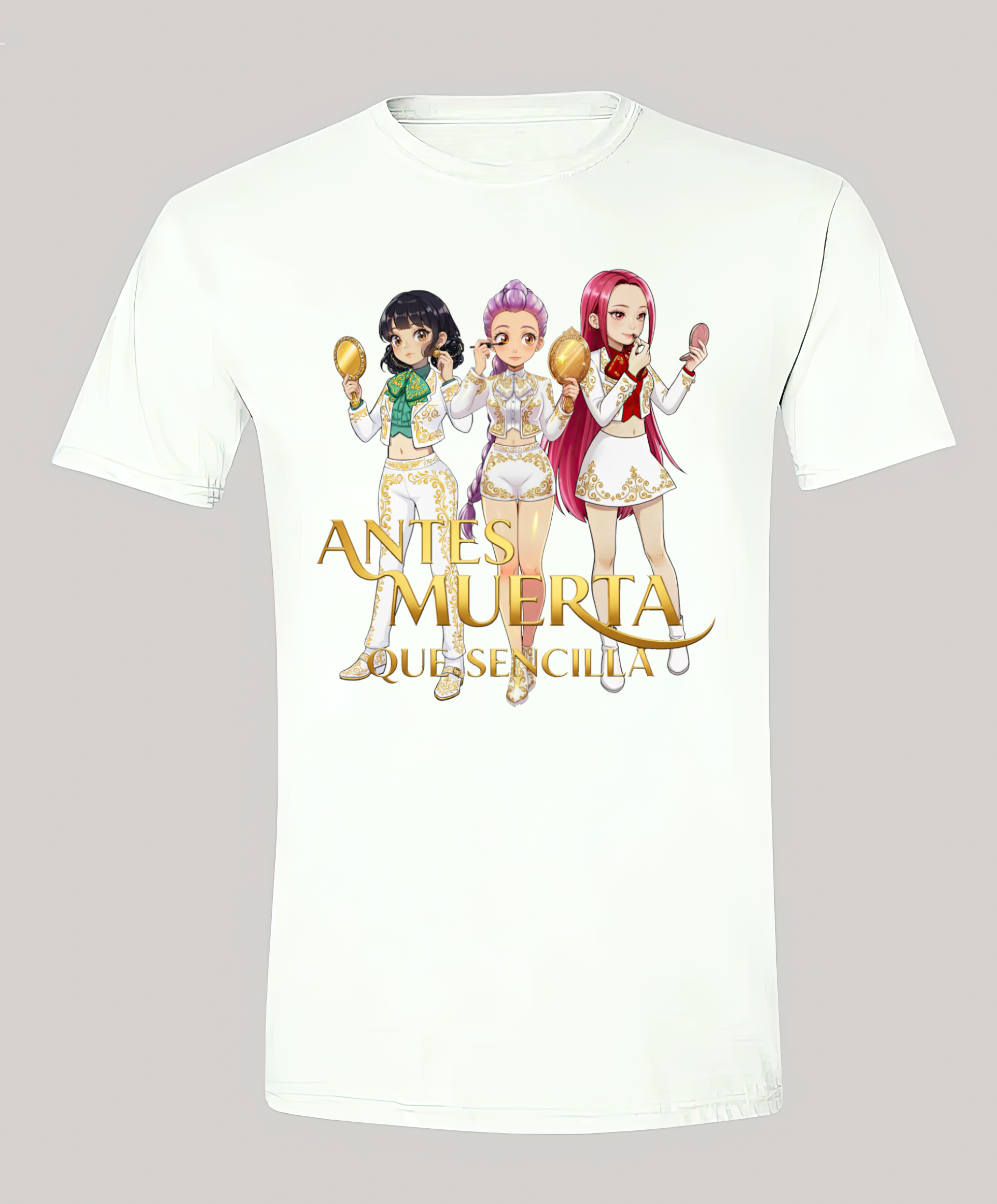 Playera Antes muerta que sencilla Plateada