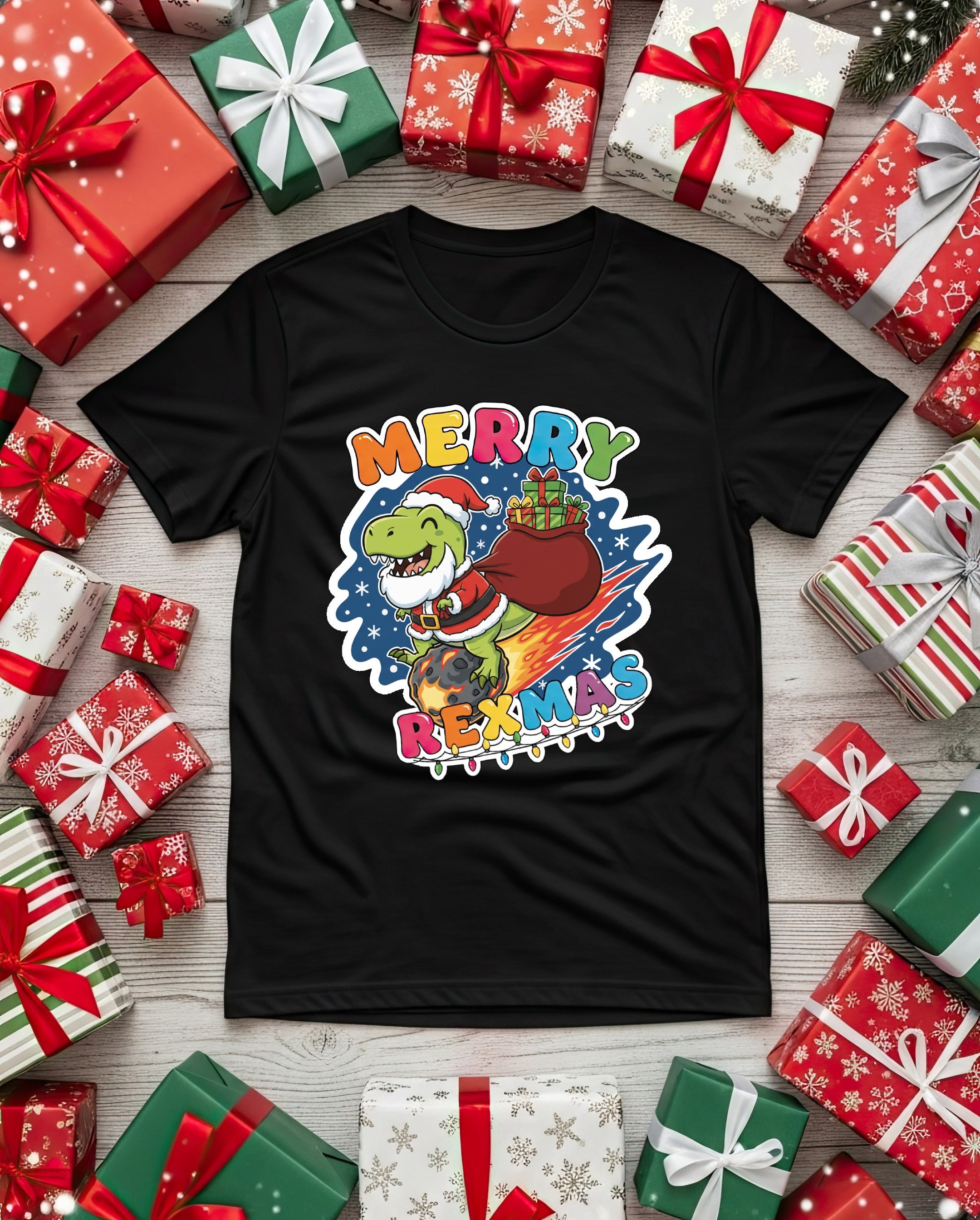 Playera HAPPY MERRY REXMAS