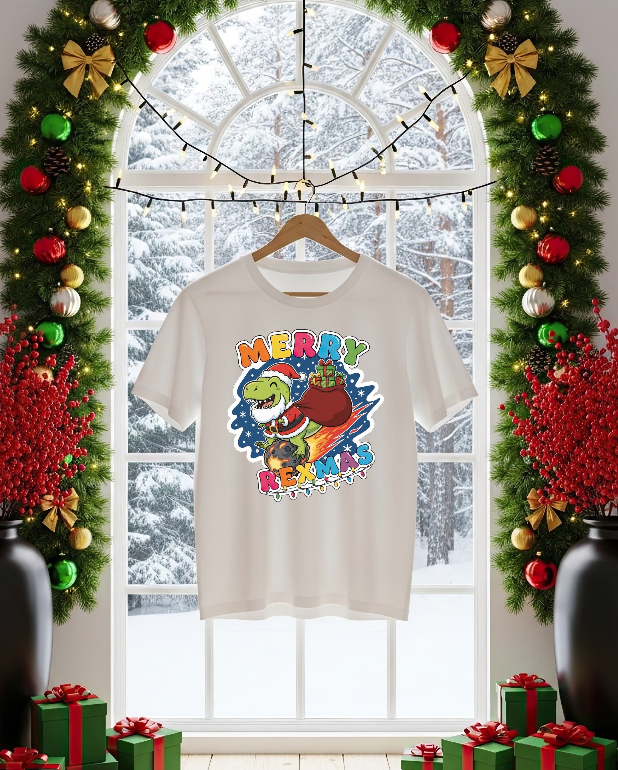 Playera HAPPY MERRY REXMAS