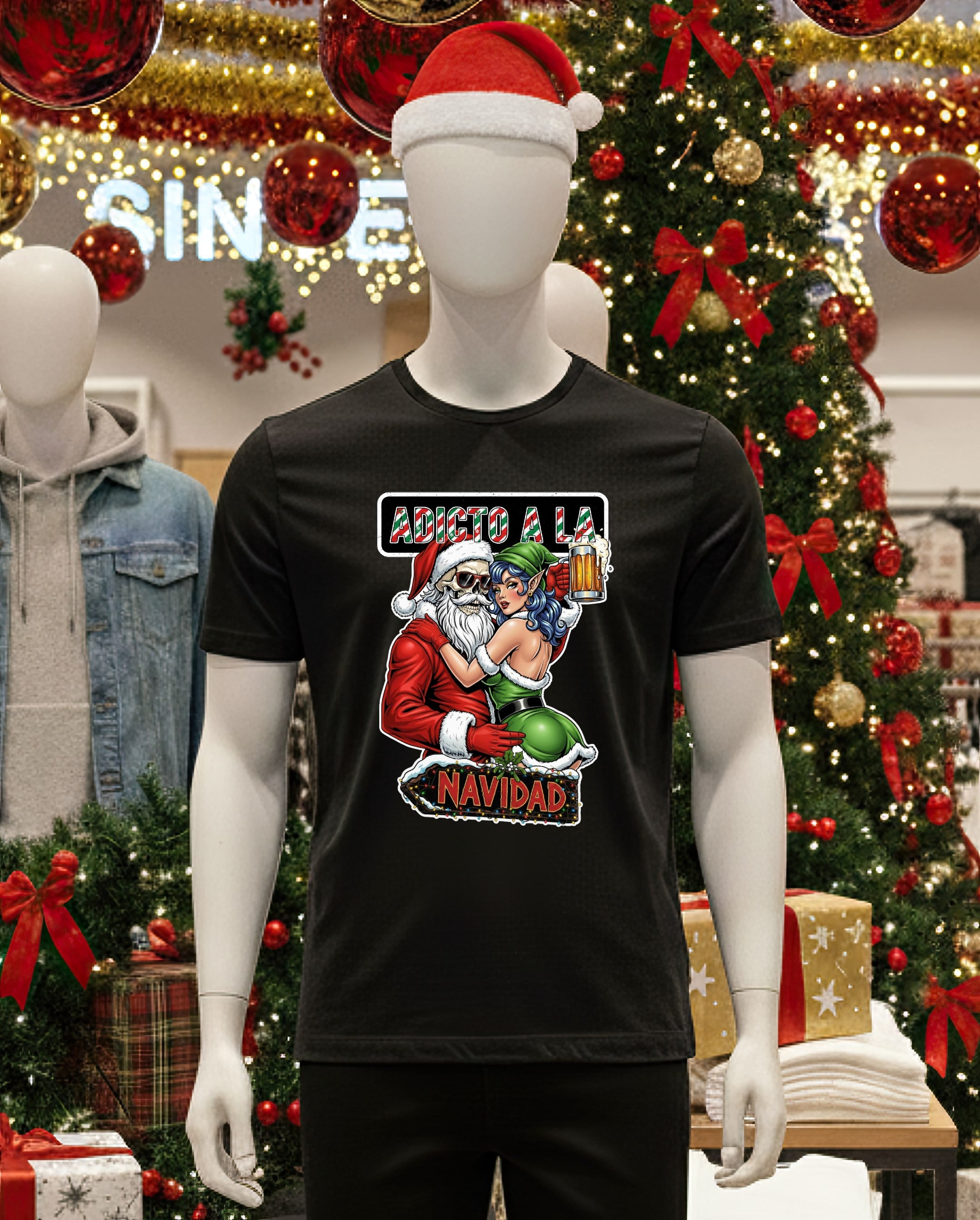 Playera Adicto a la Navidad