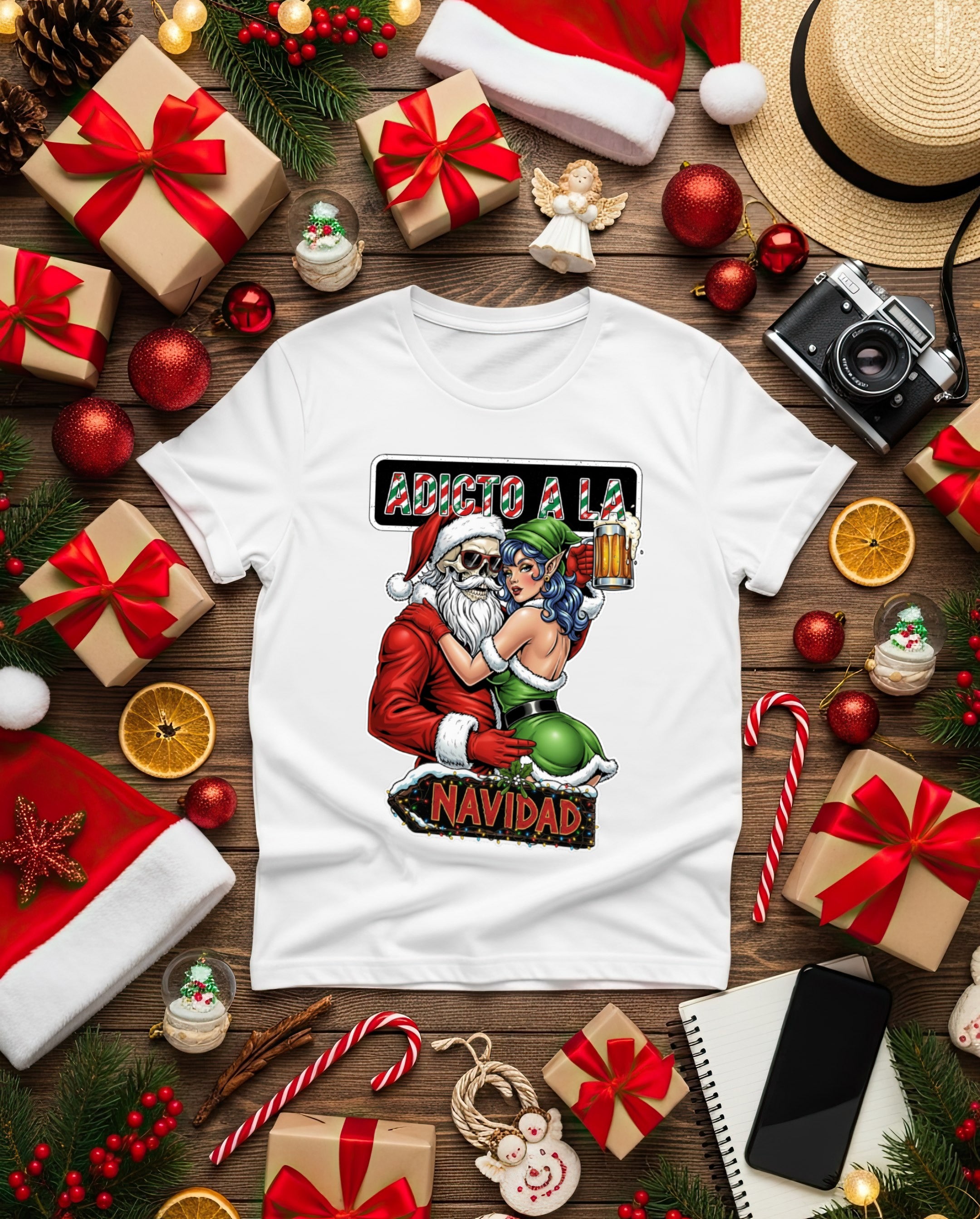 Playera Adicto a la Navidad