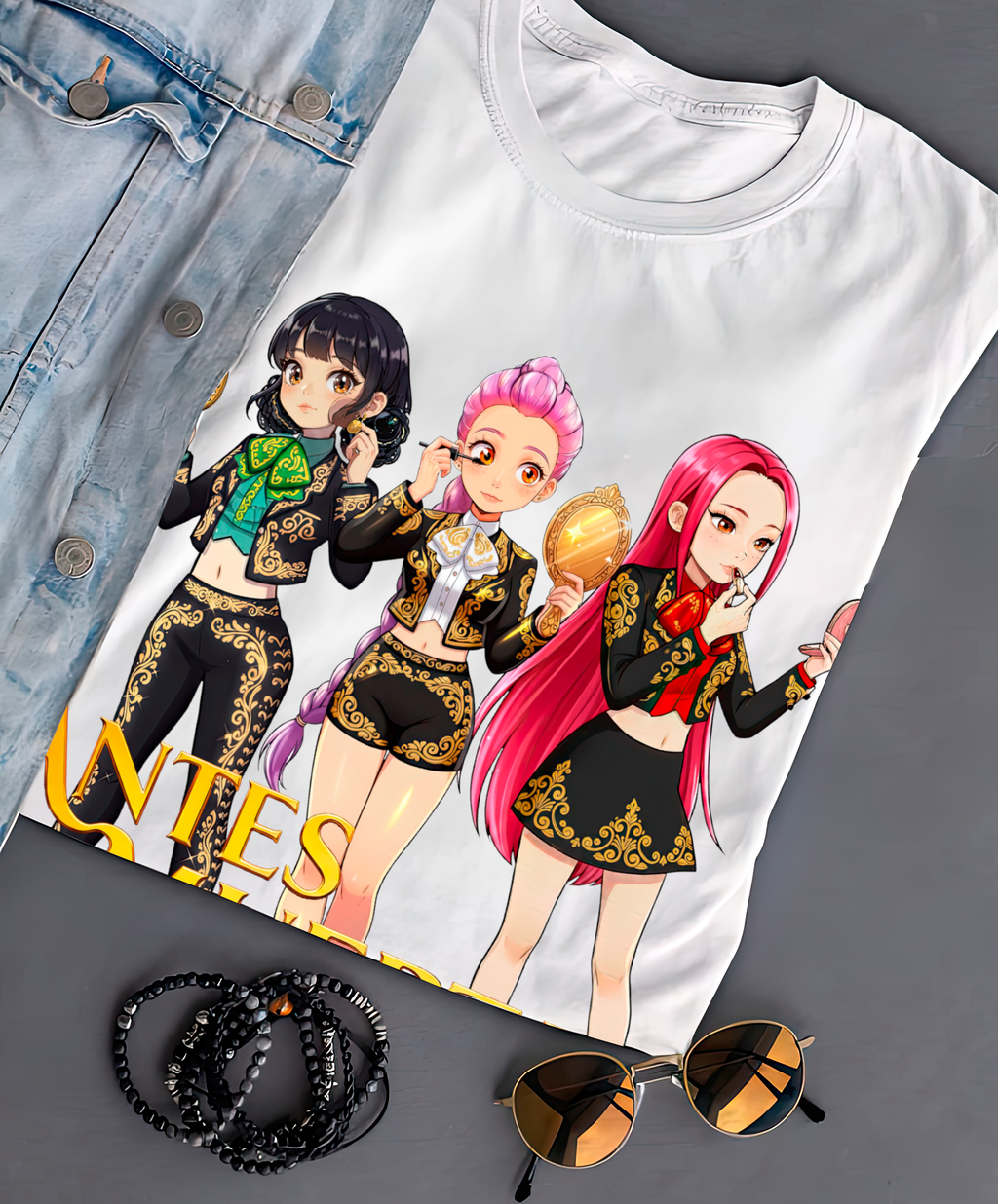 Playera Antes muerta que sencilla charro negro