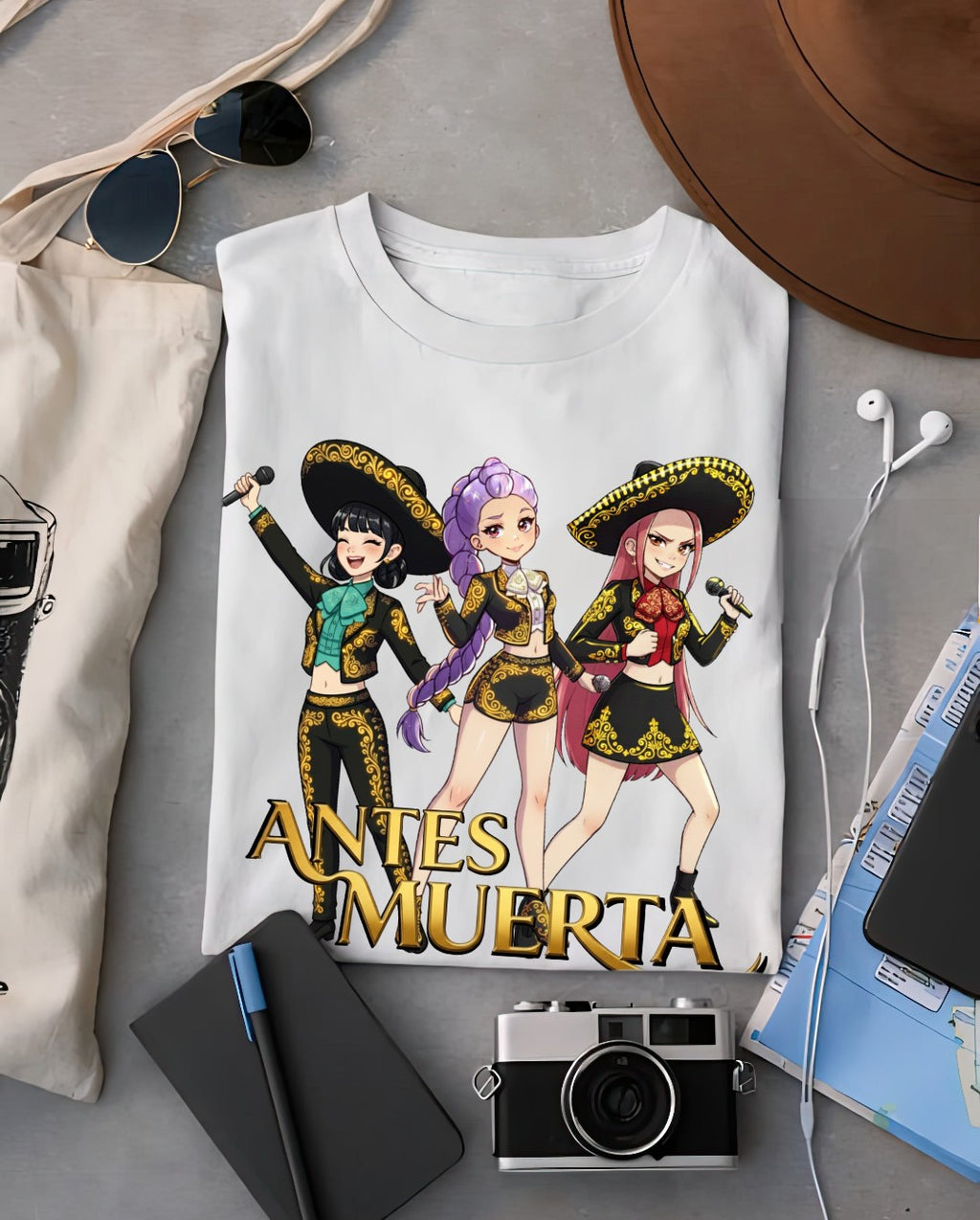 Playera Antes muerta que sencilla sombreros
