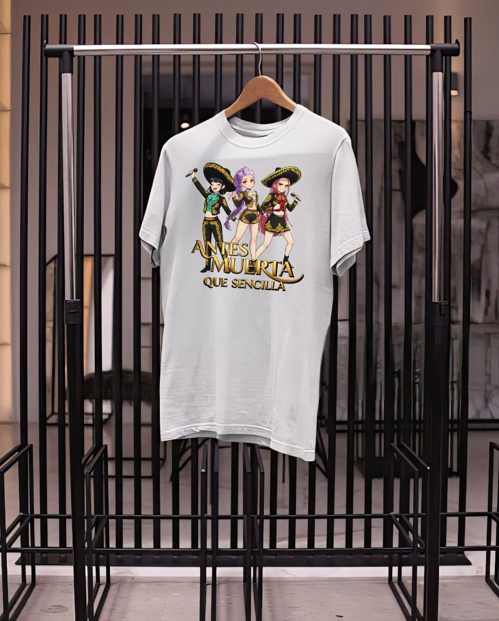 Playera Antes muerta que sencilla sombreros
