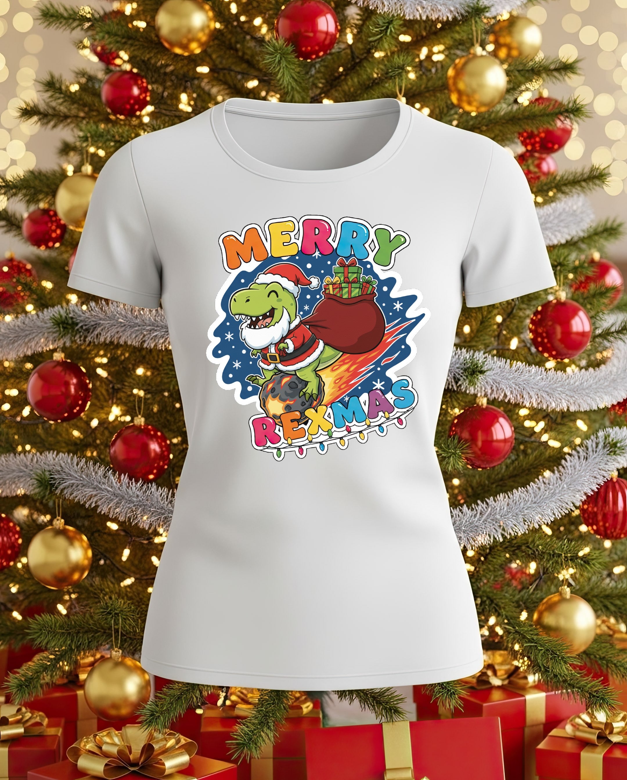 Playera HAPPY MERRY REXMAS