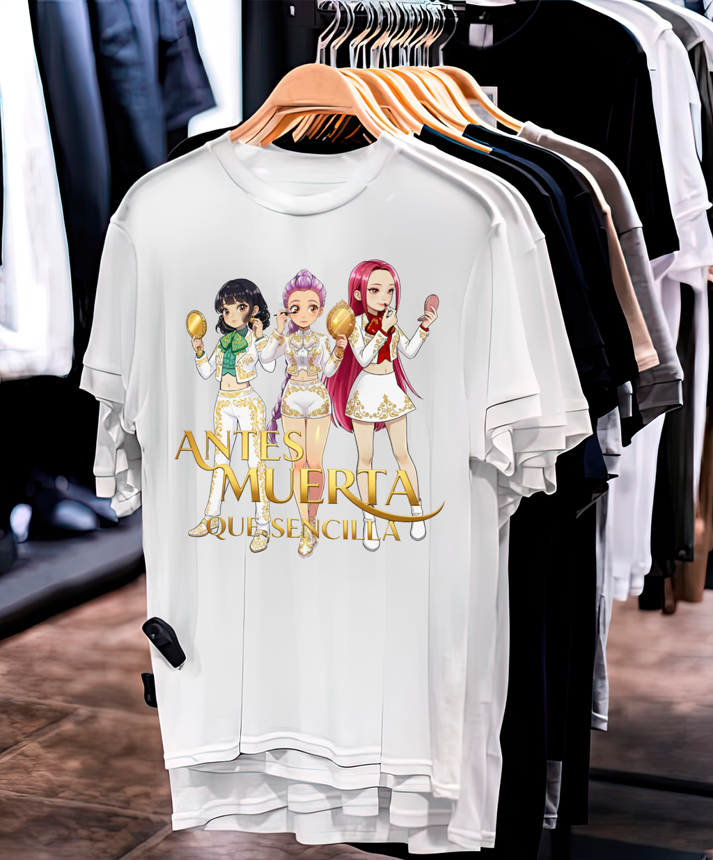 Playera Antes muerta que sencilla Plateada