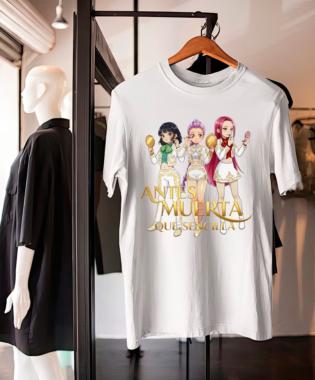 Playera Antes muerta que sencilla Plateada