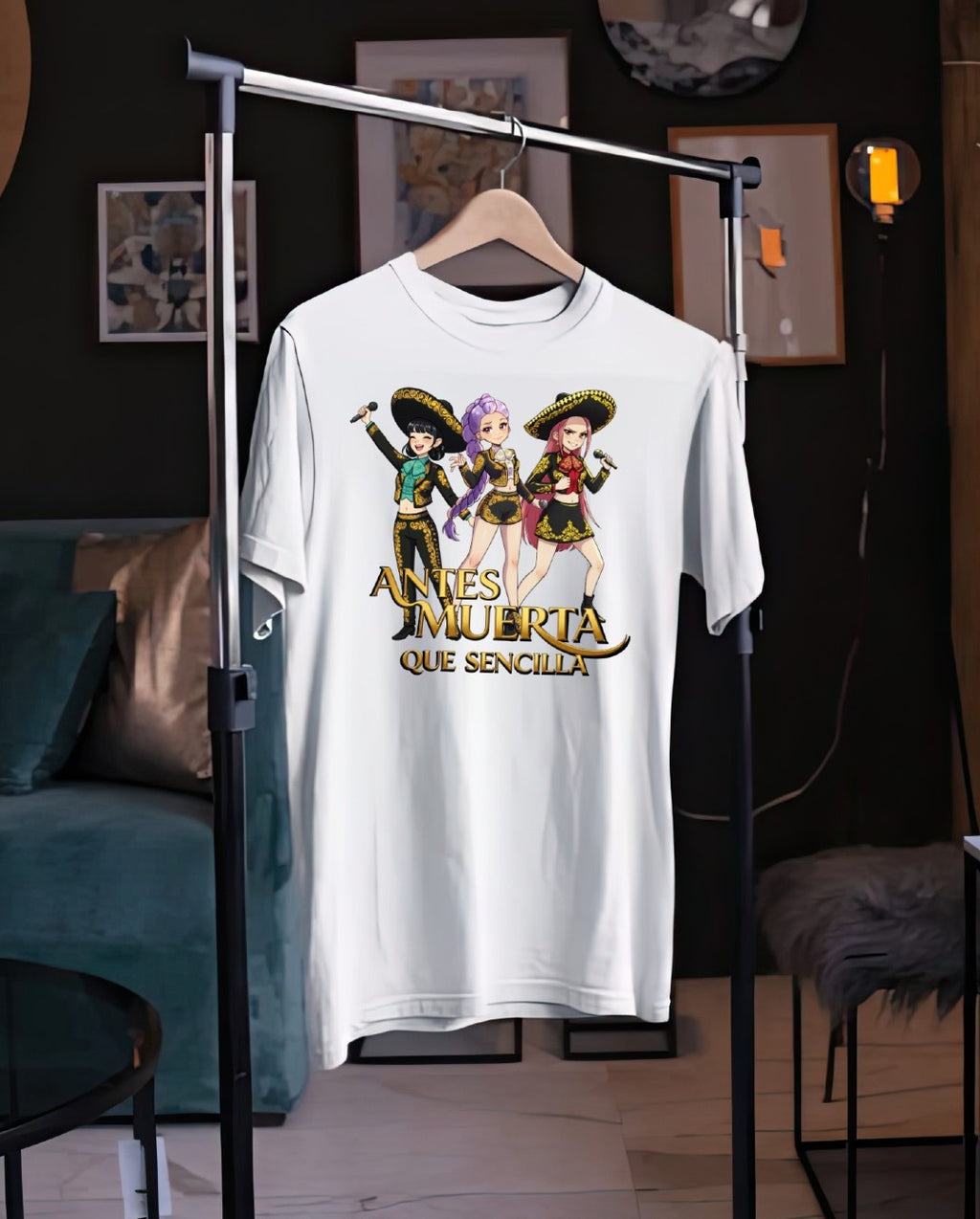 Playera Antes muerta que sencilla sombreros