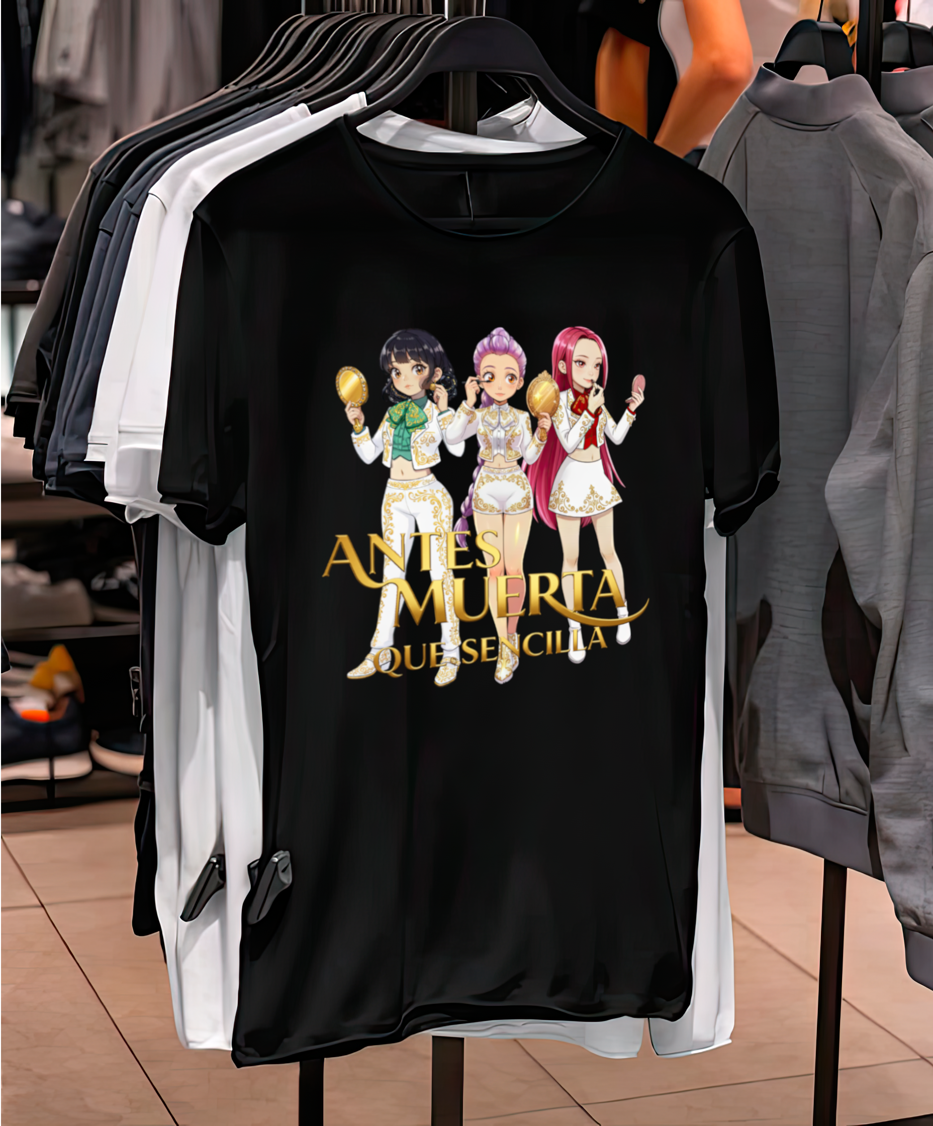 Playera Antes muerta que sencilla Plateada