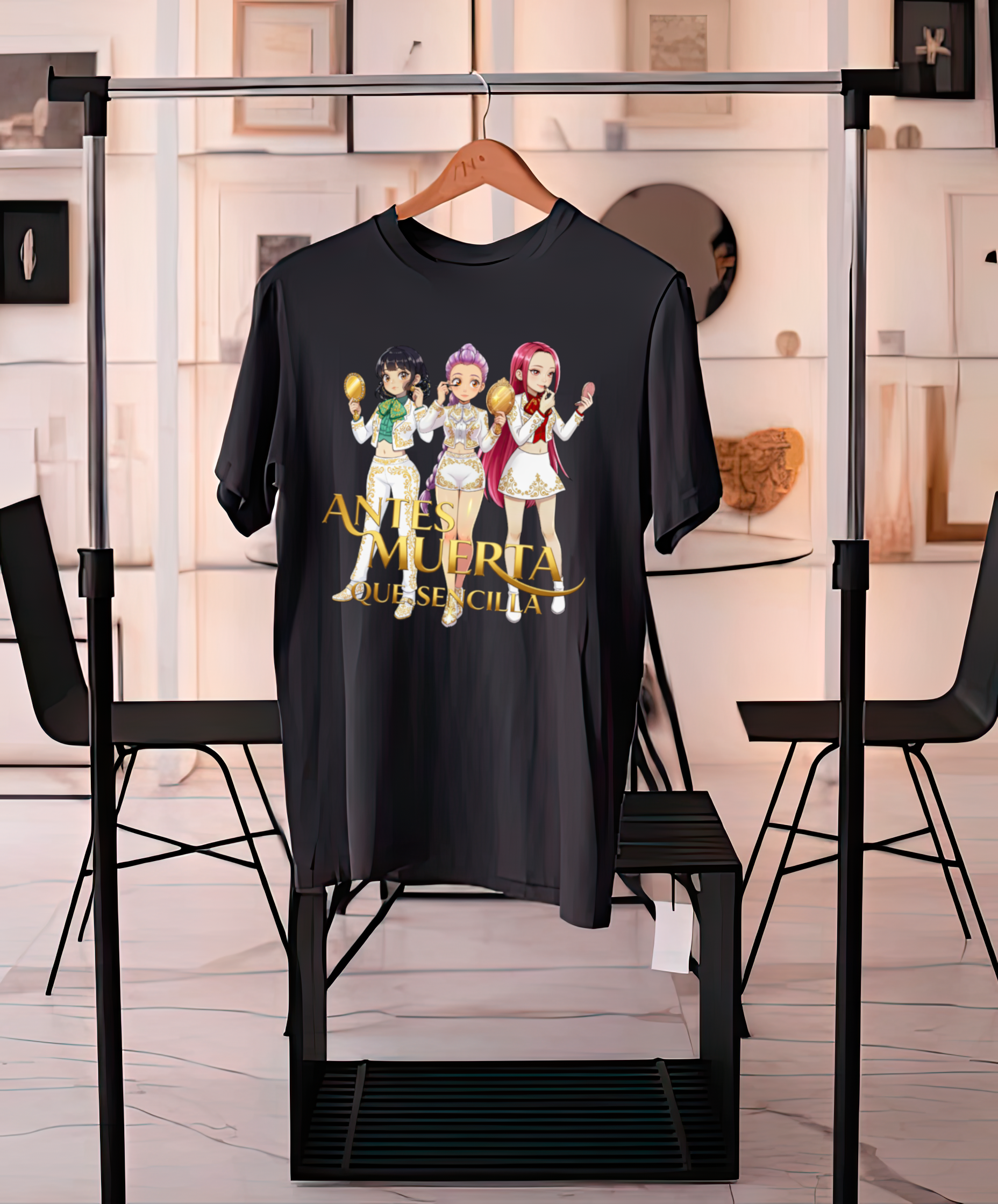 Playera Antes muerta que sencilla Plateada