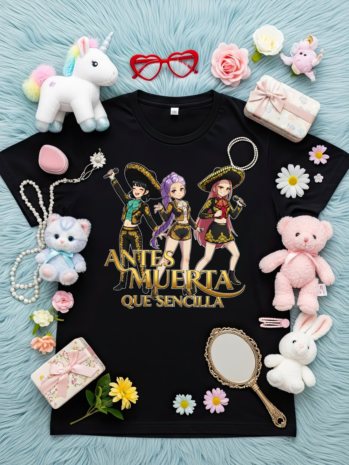 Playera Antes muerta que sencilla sombreros