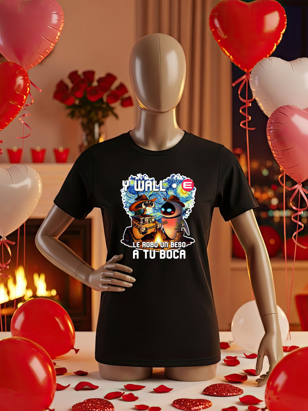 Playera Y WALLE ROBO UN BESO