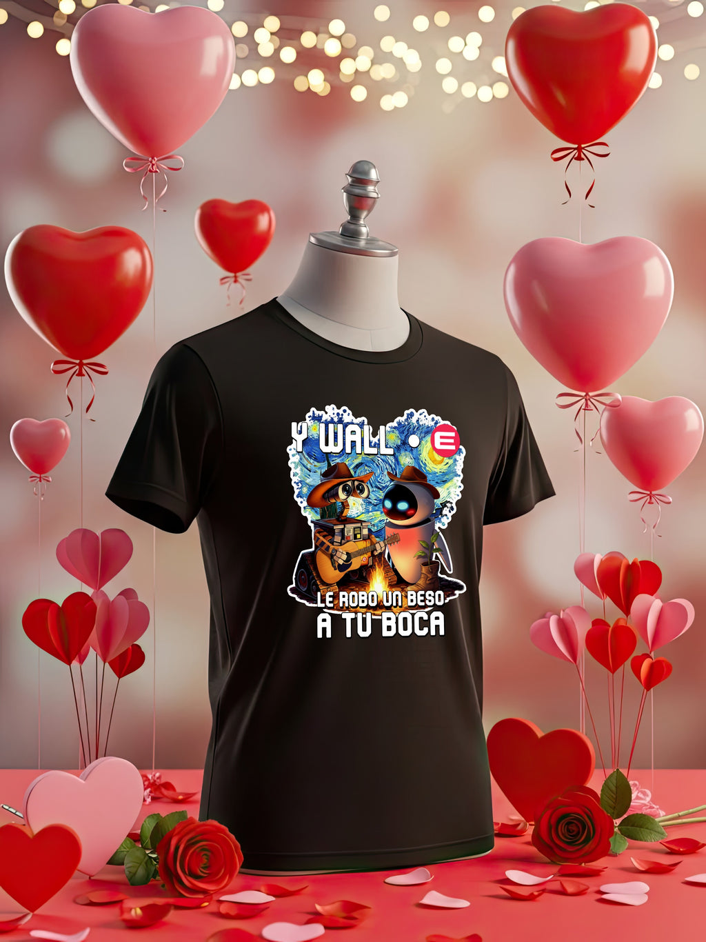 Playera Y WALLE ROBO UN BESO