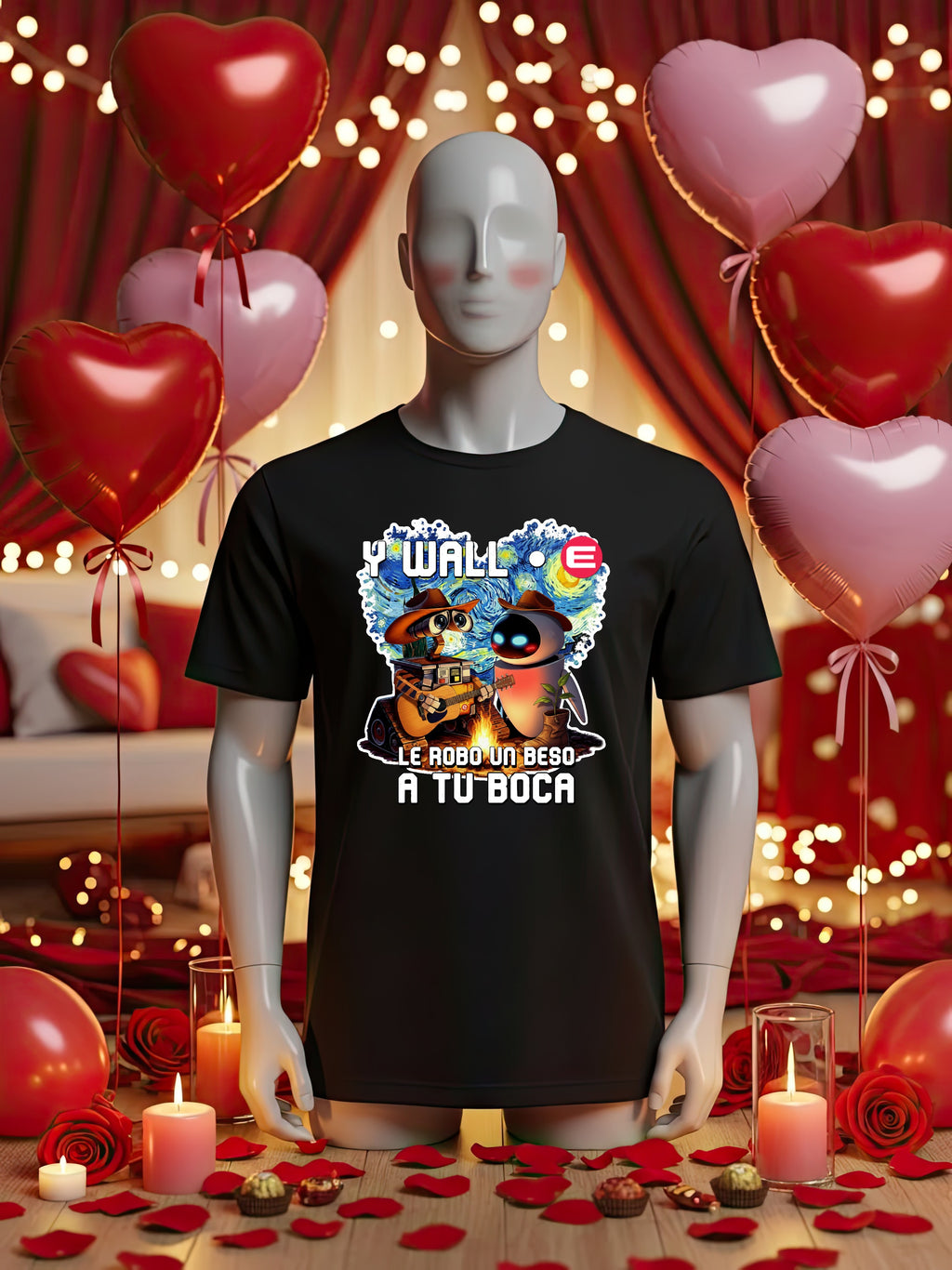 Playera Y WALLE ROBO UN BESO