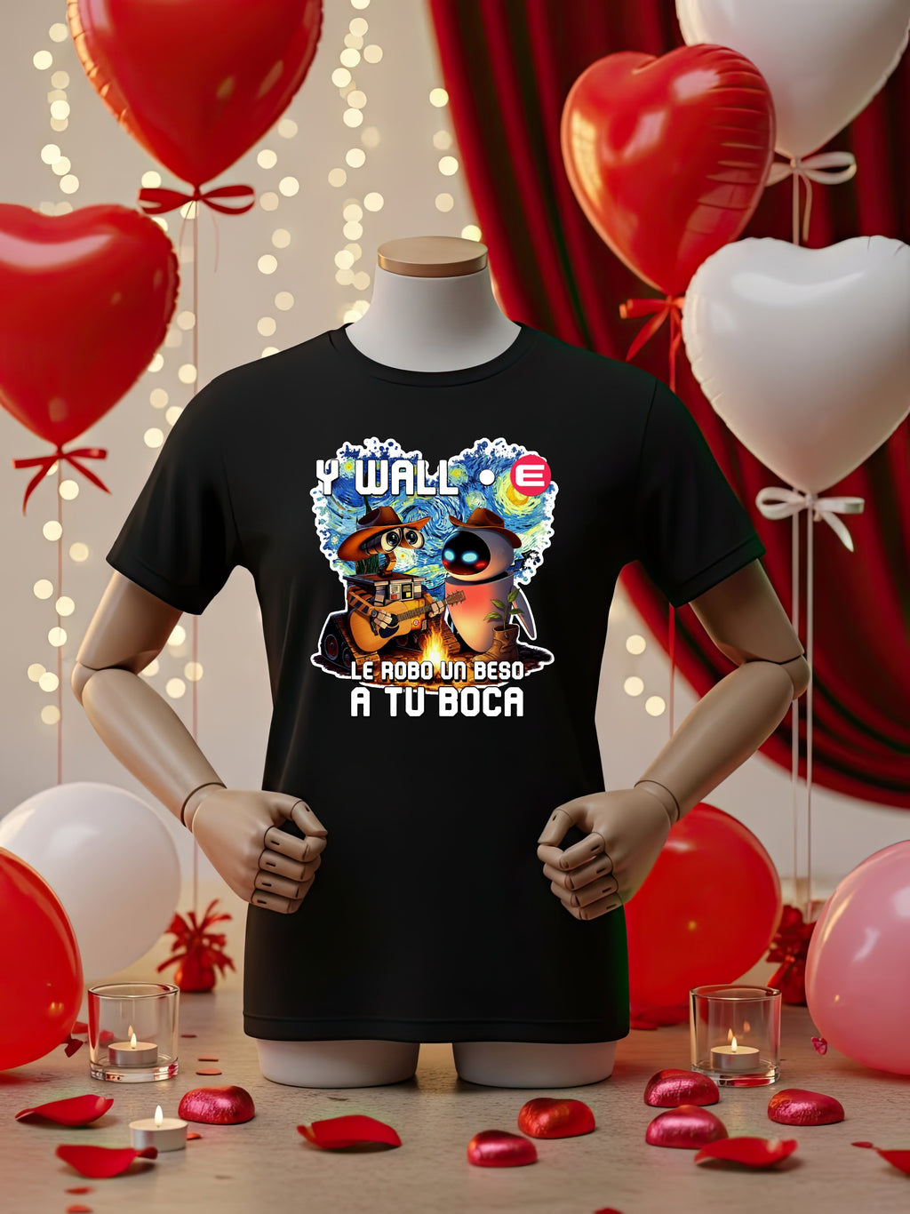Playera Y WALLE ROBO UN BESO