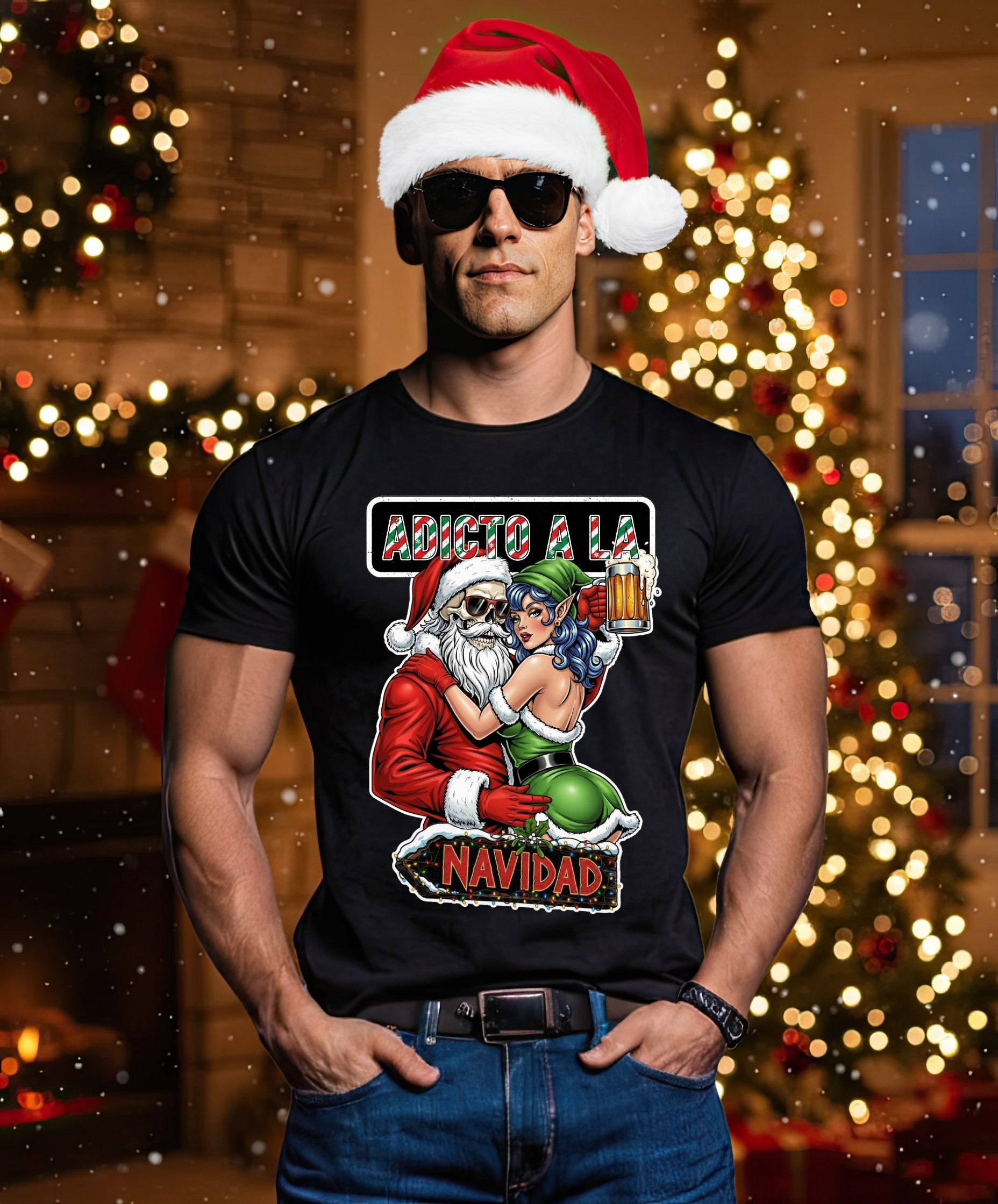 Playera Adicto a la Navidad