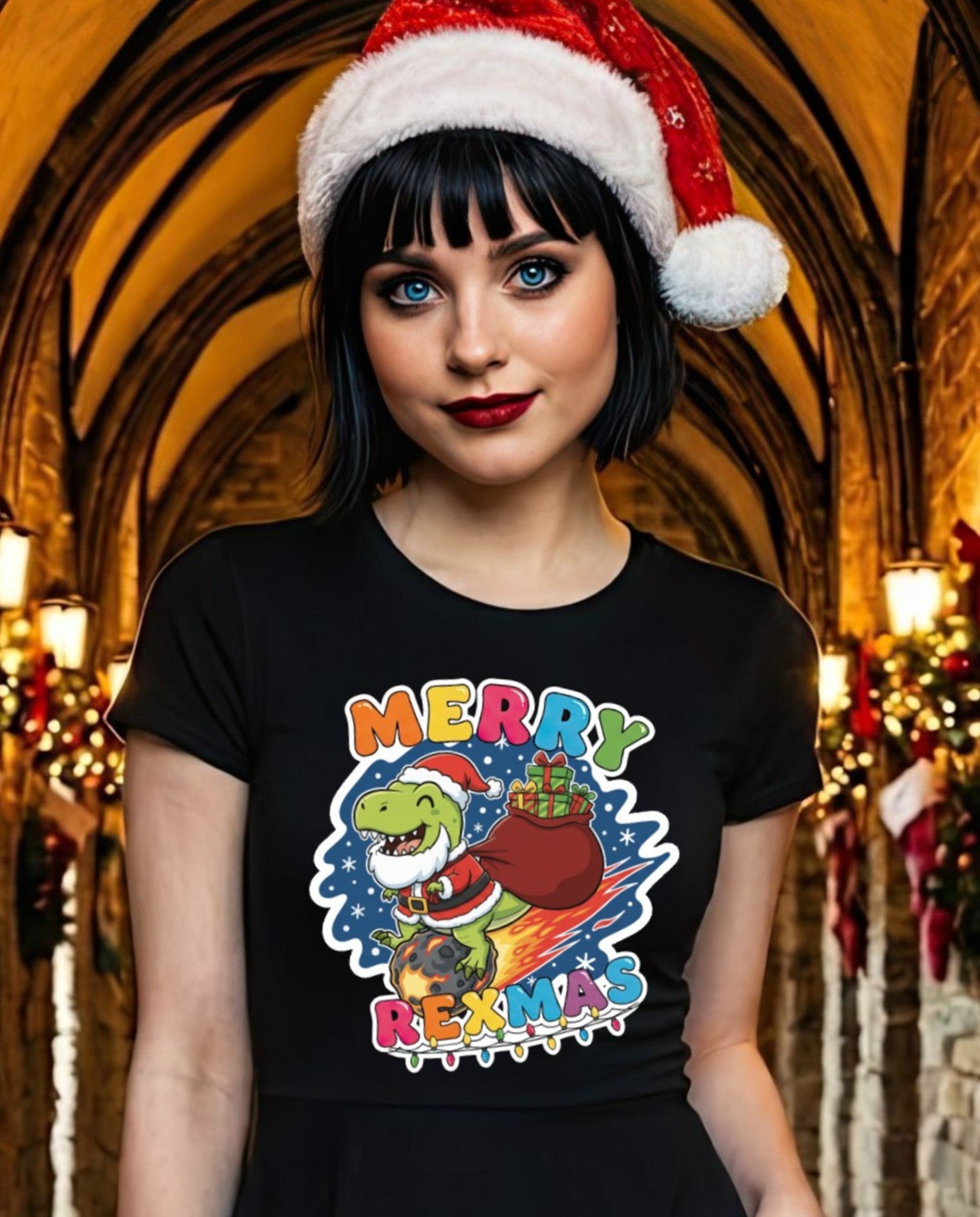 Playera HAPPY MERRY REXMAS